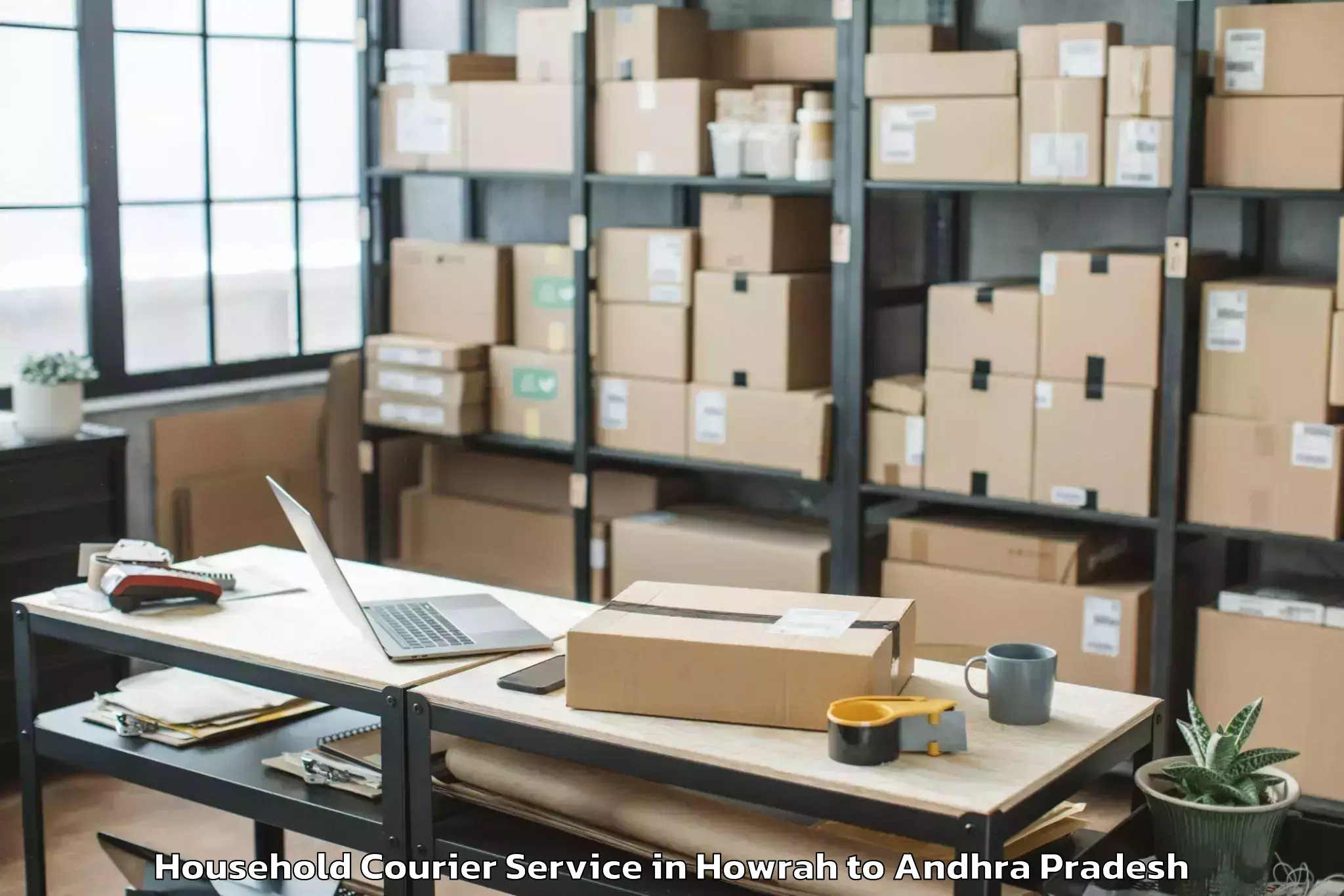 Top Howrah to Achanta Household Courier Available